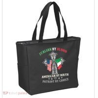 Italian By Blood American By Birth Patriot By Choice Cool Tote Bag thumb 2