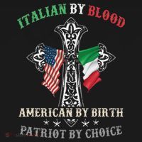 Italian By Blood American By Birth Patriot By Choice Cool Hoodie thumb 2