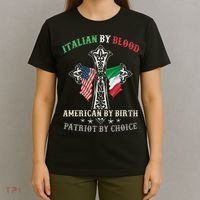 Italian By Blood American By Birth Patriot By Choice Cool T-Shirt thumb 4