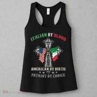 Italian By Blood American By Birth Patriot By Choice Cool Women's Tank Top thumb 3