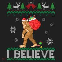 I Believe Bigfoot Christmas Beanie thumb 2