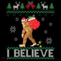 I Believe Bigfoot Christmas Women's Hoodie thumb 2