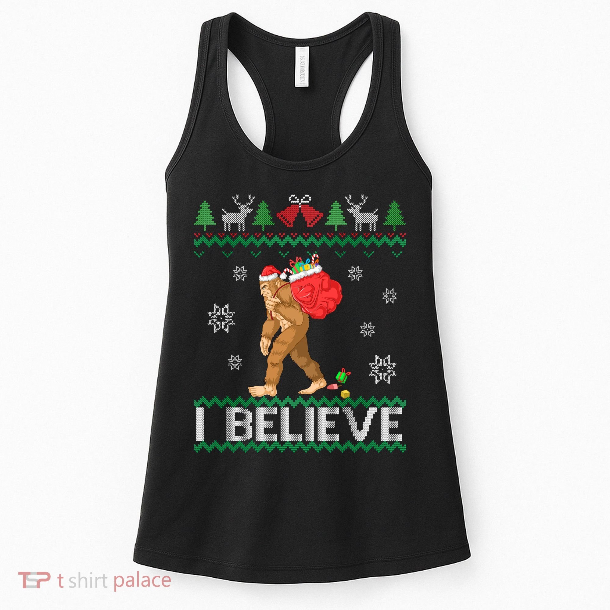 I Believe Bigfoot Christmas Women's Tank Top