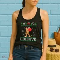 I Believe Bigfoot Christmas Women's Tank Top thumb 2