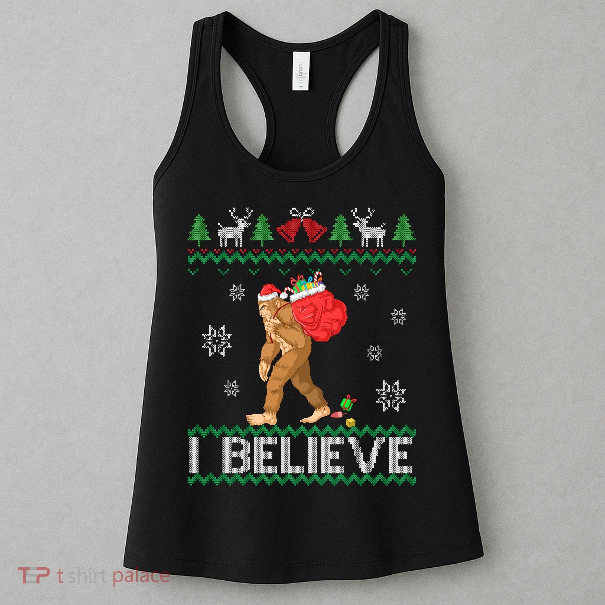 I Believe Bigfoot Christmas Women's Tank Top