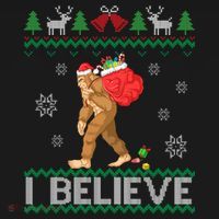 I Believe Bigfoot Christmas Baby Bodysuit thumb 2