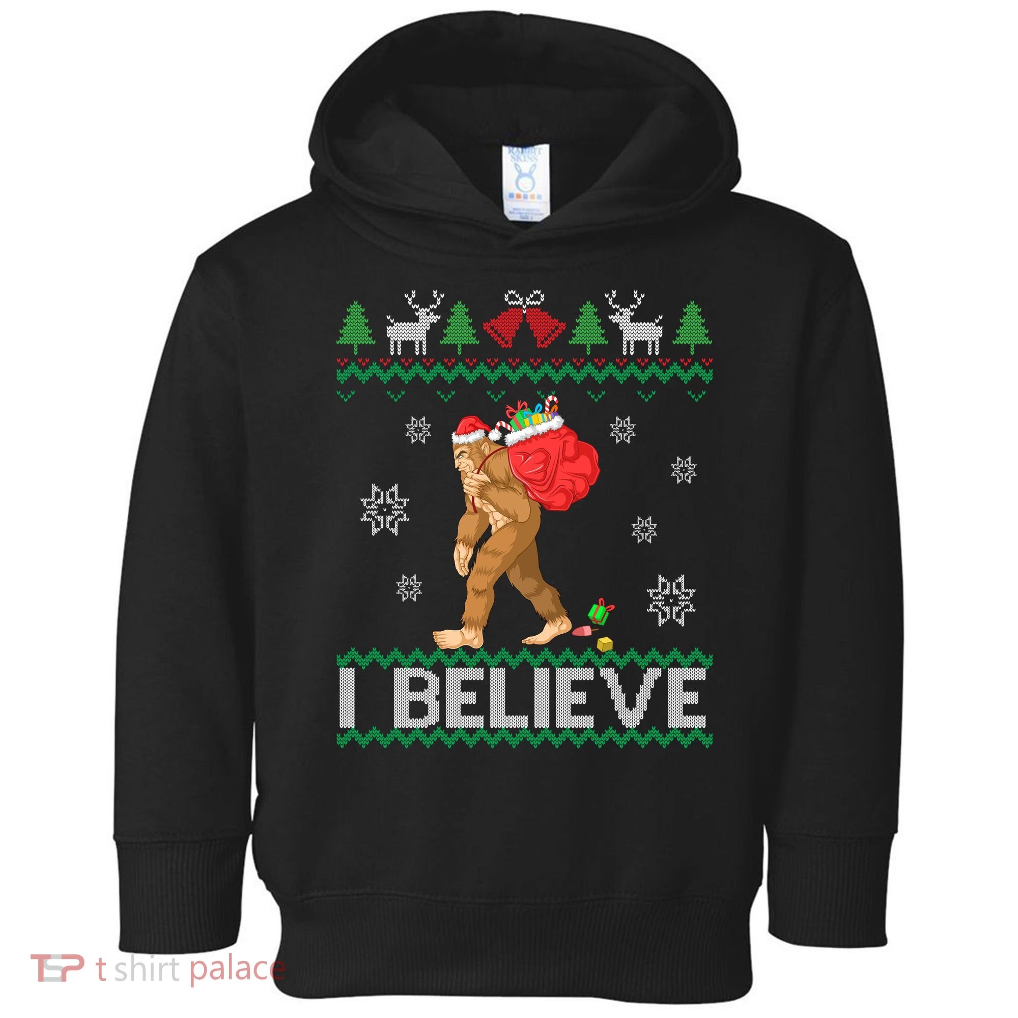 I Believe Bigfoot Christmas Toddler Hoodie