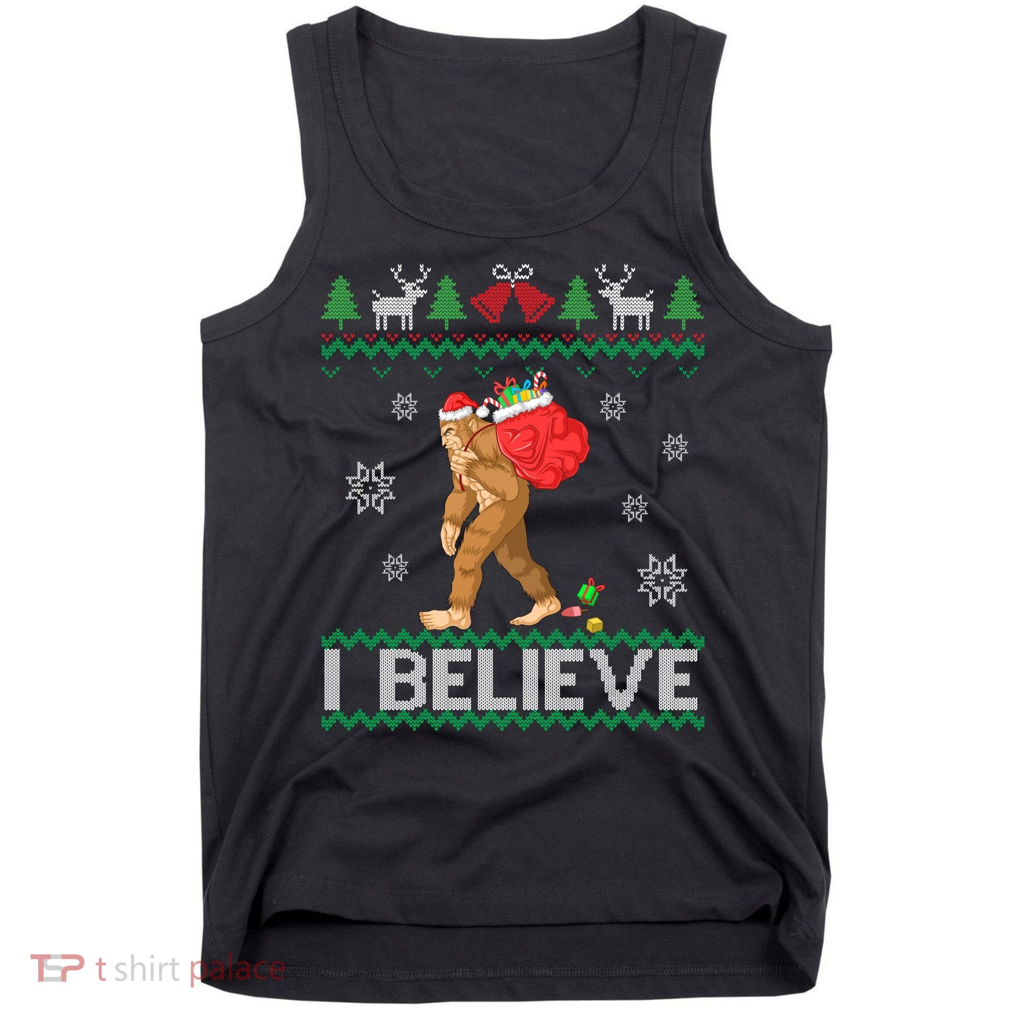 I Believe Bigfoot Christmas Tank Top