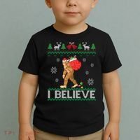 I Believe Bigfoot Christmas Toddler T-Shirt thumb 2