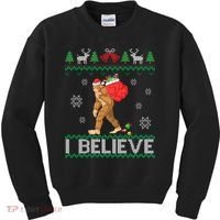 I Believe Bigfoot Christmas Kids Sweatshirt thumb 0