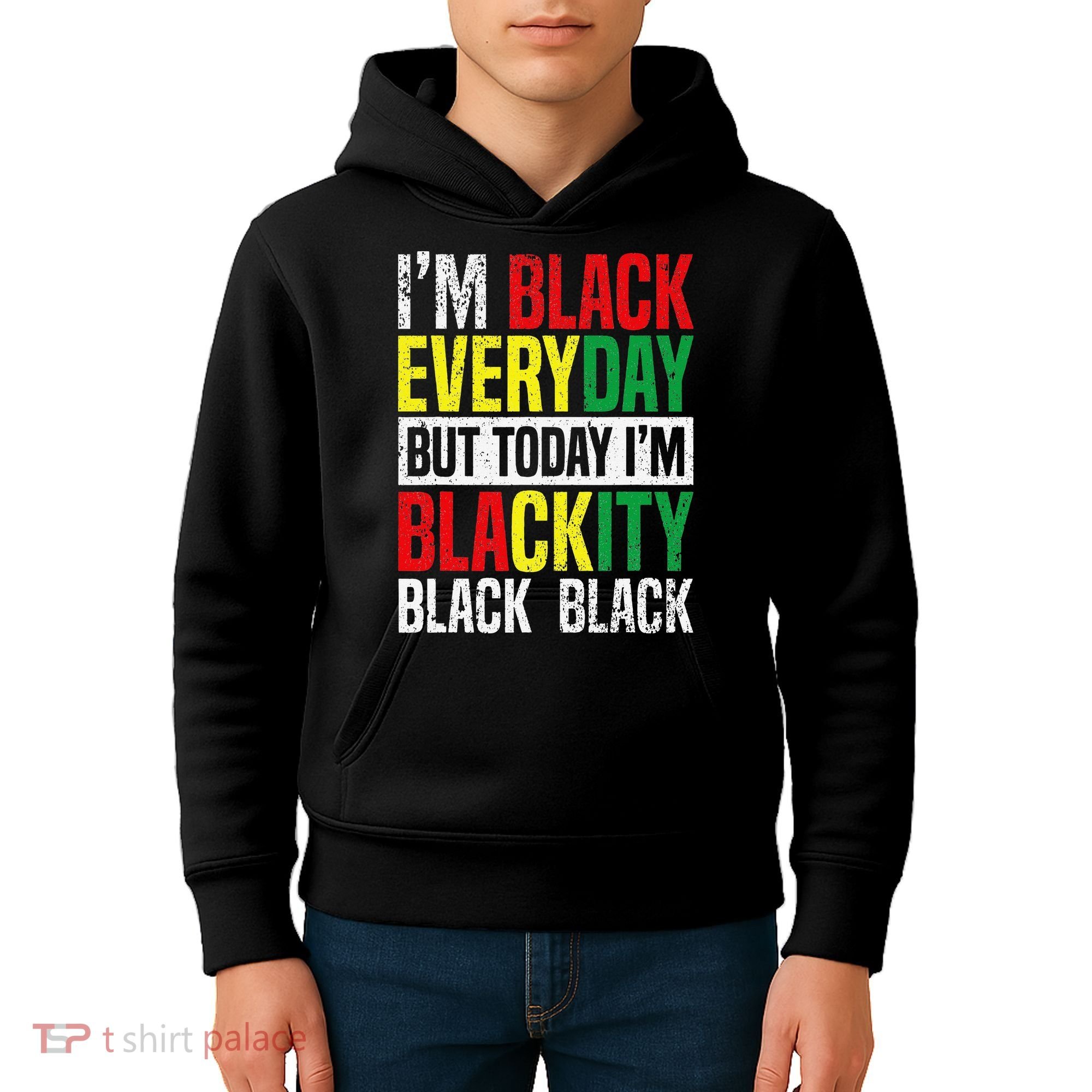 I'm Blackity Black African American  Juneteenth Kids Hoodie