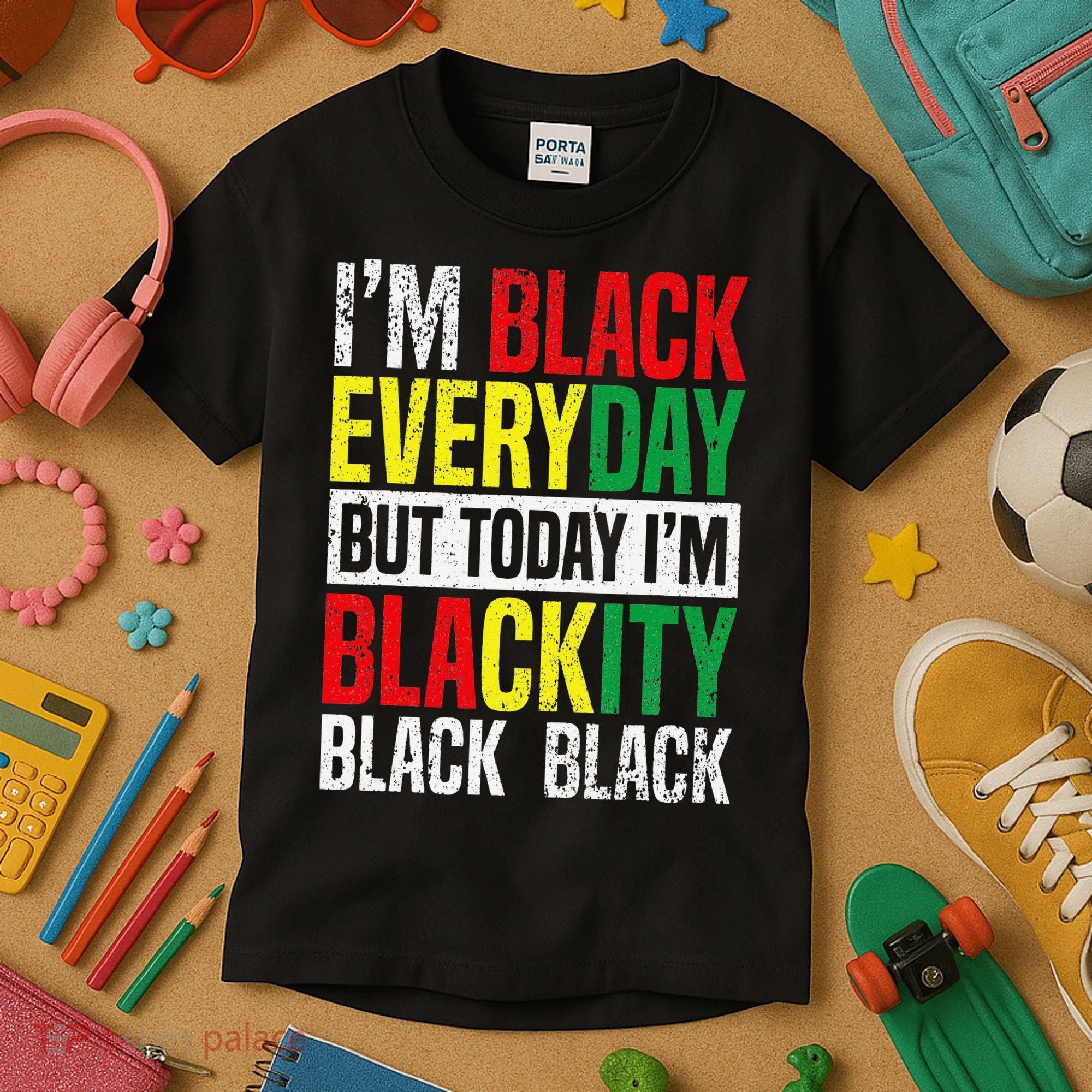 I'm Blackity Black African American  Juneteenth Kids T-Shirt