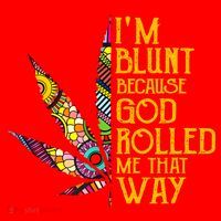 Im Blunt Because God Rolled Me That Way Weed Santa Hat thumb 1