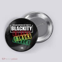 I'm Blackity Black African American Black Power Button thumb 0