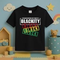 I'm Blackity Black African American Black Power Toddler T-Shirt thumb 3