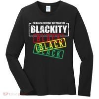 I'm Blackity Black African American Black Power Women's Long Sleeve Shirt thumb 0