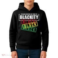 I'm Blackity Black African American Black Power Kids Hoodie thumb 4