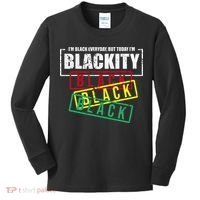 I'm Blackity Black African American Black Power Kids Long Sleeve Shirt thumb 0