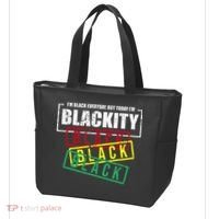 I'm Blackity Black African American Black Power Tote Bag thumb 3