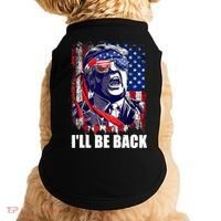 I'll Be Back Trump Make American Great Again, Trump 2024 Doggie Tank thumb 0