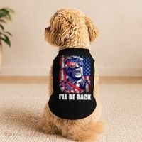 I'll Be Back Trump Make American Great Again, Trump 2024 Doggie Tank thumb 2