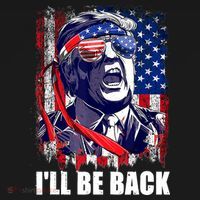 I'll Be Back Trump Make American Great Again, Trump 2024 Coaster thumb 2