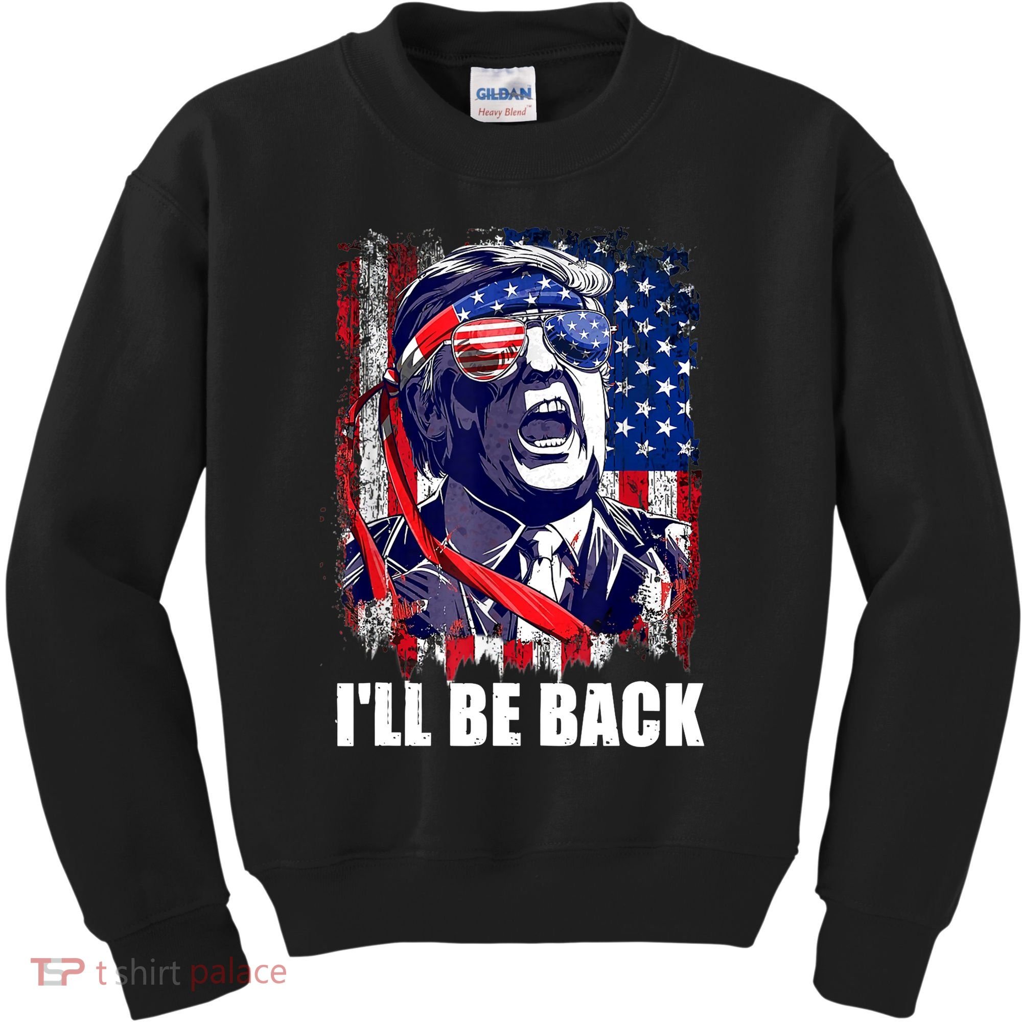 I'll Be Back Trump Make American Great Again, Trump 2024 Kids Sweatshirt