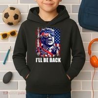 I'll Be Back Trump Make American Great Again, Trump 2024 Kids Hoodie thumb 2