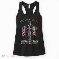 Italian By Blood American By Birth Patriot By Choice Women's Tank Top thumb 0