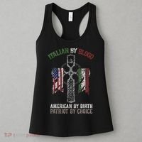 Italian By Blood American By Birth Patriot By Choice Women's Tank Top thumb 3