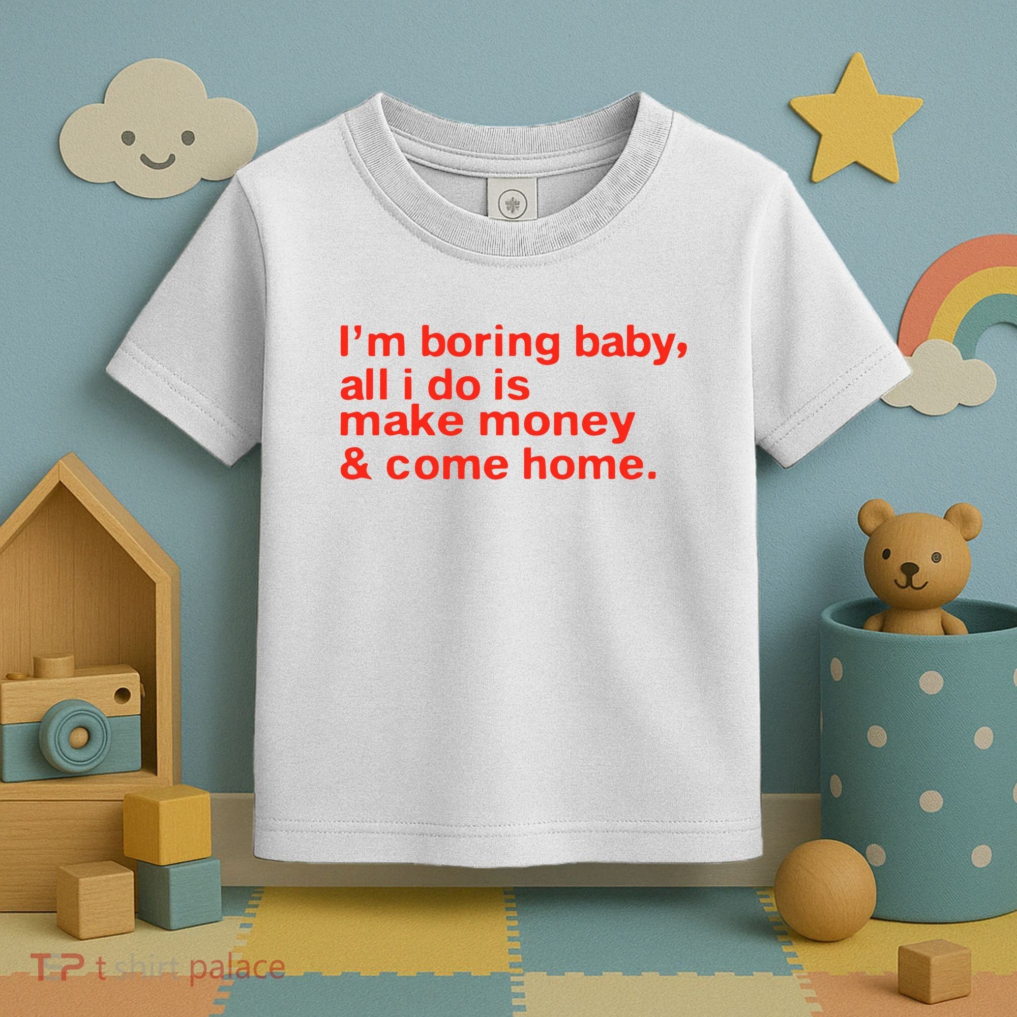 I’M Boring Baby All I Do Is Make Money And Come Home Toddler T-Shirt