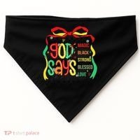Intelligent Black Beautiful Coquette Bow Juneteenth 1865 USA-Made Doggie Bandana thumb 0