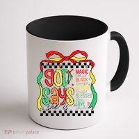 Intelligent Black Beautiful Coquette Bow Juneteenth 1865 Coffee Mug thumb 1