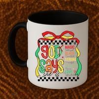 Intelligent Black Beautiful Coquette Bow Juneteenth 1865 Coffee Mug thumb 2