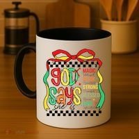 Intelligent Black Beautiful Coquette Bow Juneteenth 1865 Coffee Mug thumb 4