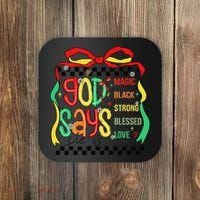 Intelligent Black Beautiful Coquette Bow Juneteenth 1865 Coaster thumb 0