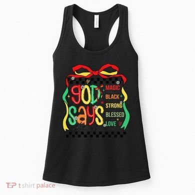 Intelligent Black Beautiful Coquette Bow Juneteenth 1865 Women's Tank Top