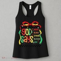 Intelligent Black Beautiful Coquette Bow Juneteenth 1865 Women's Tank Top thumb 3