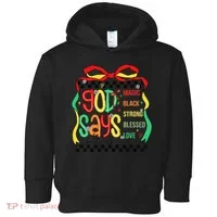 Intelligent Black Beautiful Coquette Bow Juneteenth 1865 Toddler Hoodie thumb 0