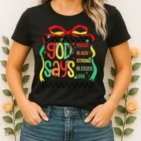 Intelligent Black Beautiful Coquette Bow Juneteenth 1865 Women's T-Shirt thumb 2