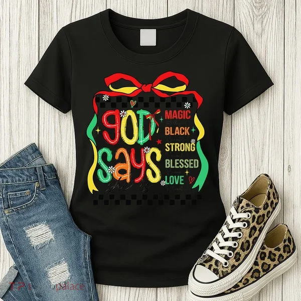 Intelligent Black Beautiful Coquette Bow Juneteenth 1865 Women's T-Shirt