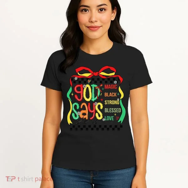 Intelligent Black Beautiful Coquette Bow Juneteenth 1865 Women's T-Shirt