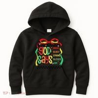 Intelligent Black Beautiful Coquette Bow Juneteenth 1865 Kids Hoodie thumb 0