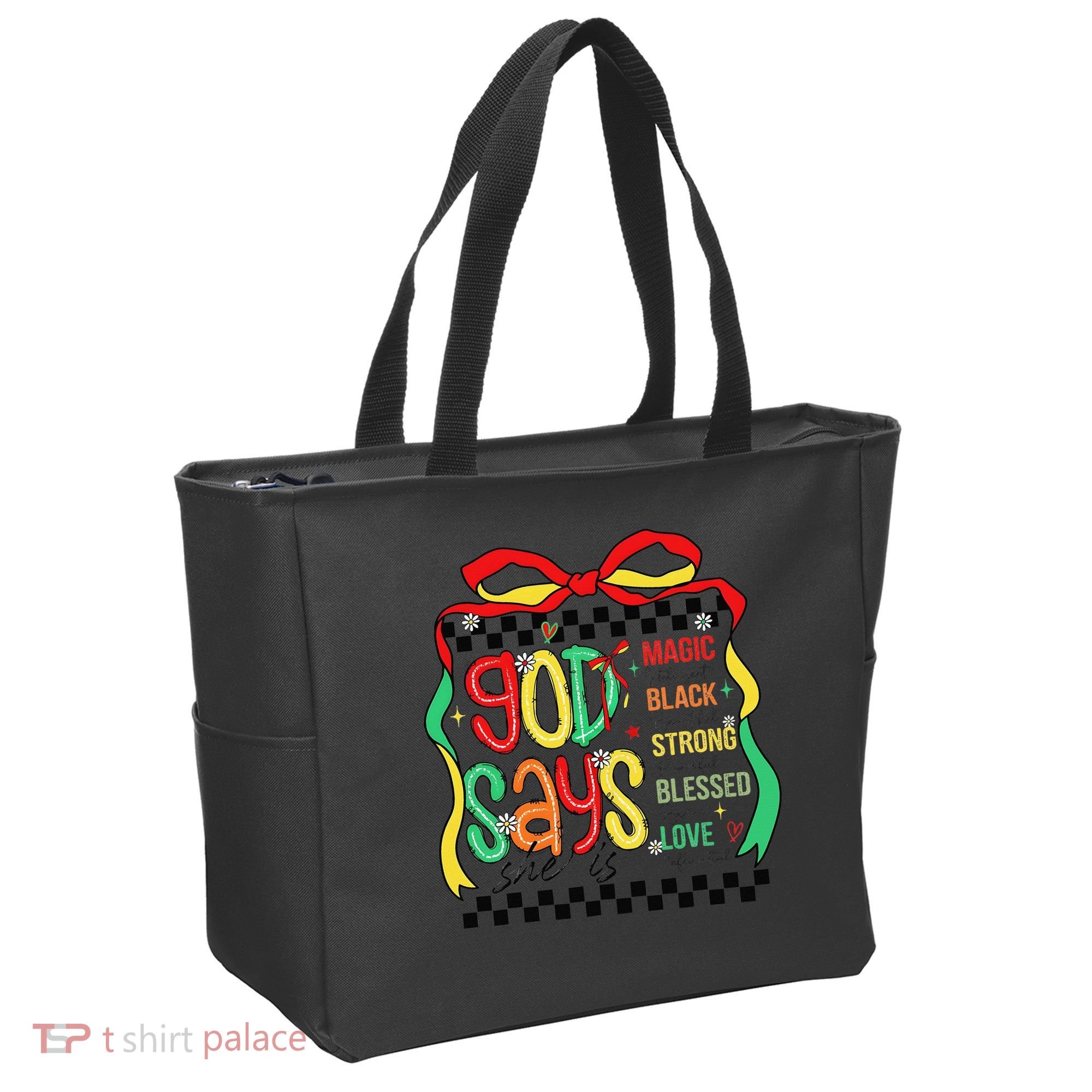 Intelligent Black Beautiful Coquette Bow Juneteenth 1865 Tote Bag