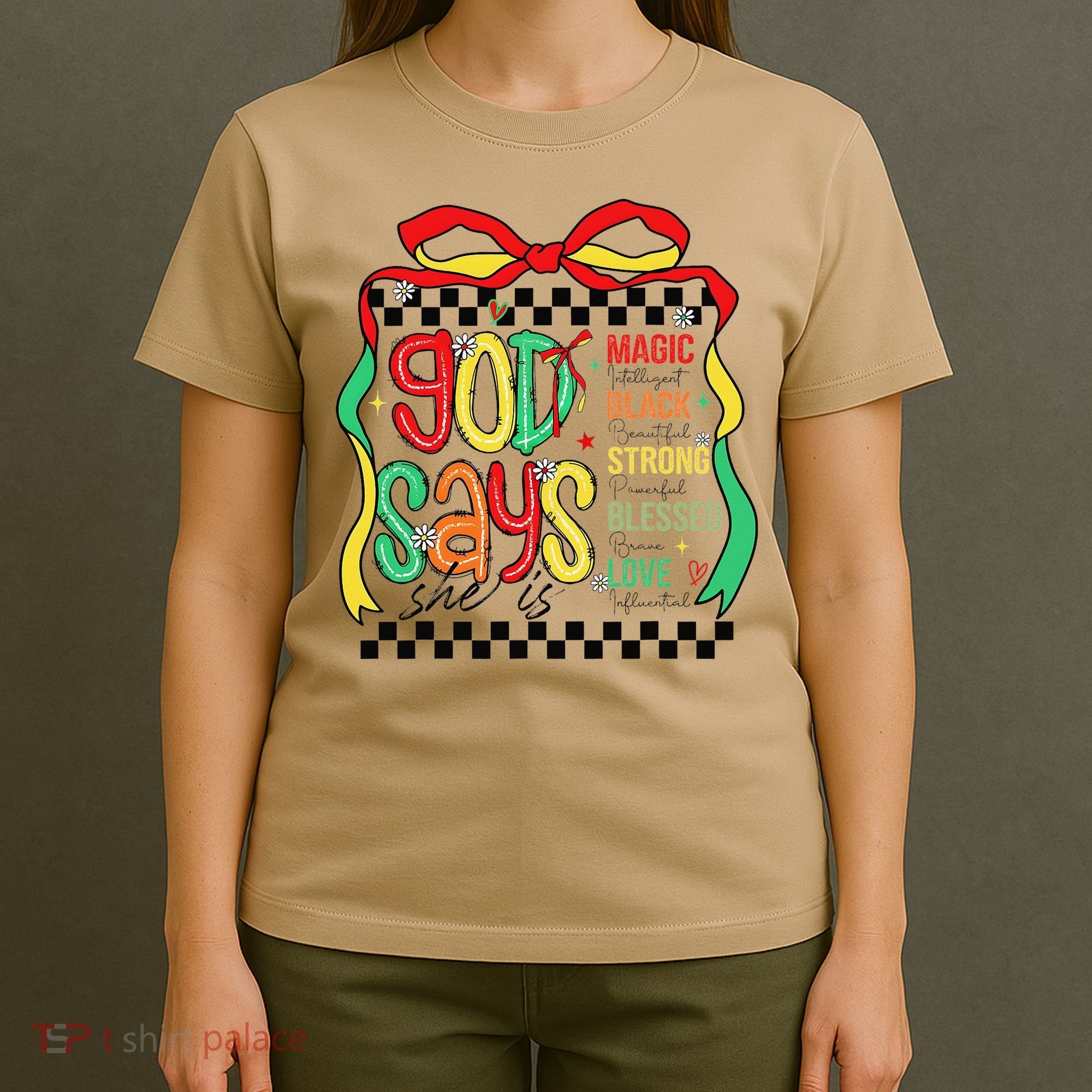 Intelligent Black Beautiful Coquette Bow Juneteenth 1865 T-Shirt