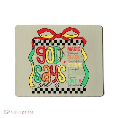 Intelligent Black Beautiful Coquette Bow Juneteenth 1865 Mousepad