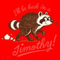 I'll Be Back In A Jimothy Raccoon Santa Hat thumb 1