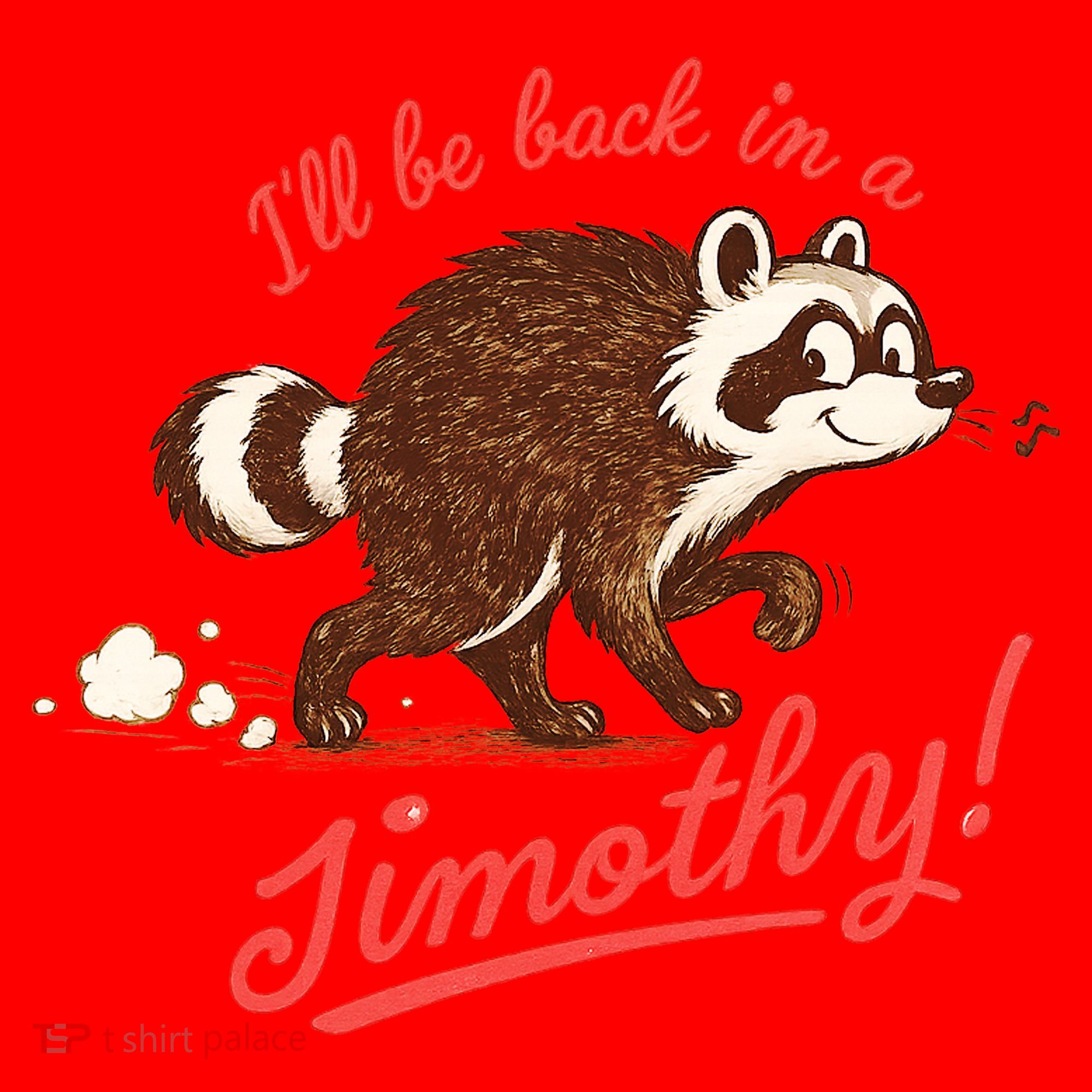 I'll Be Back In A Jimothy Raccoon Santa Hat