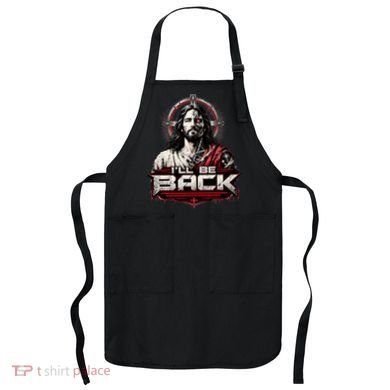 I’ll Be Back Cyber Jesus Apron
