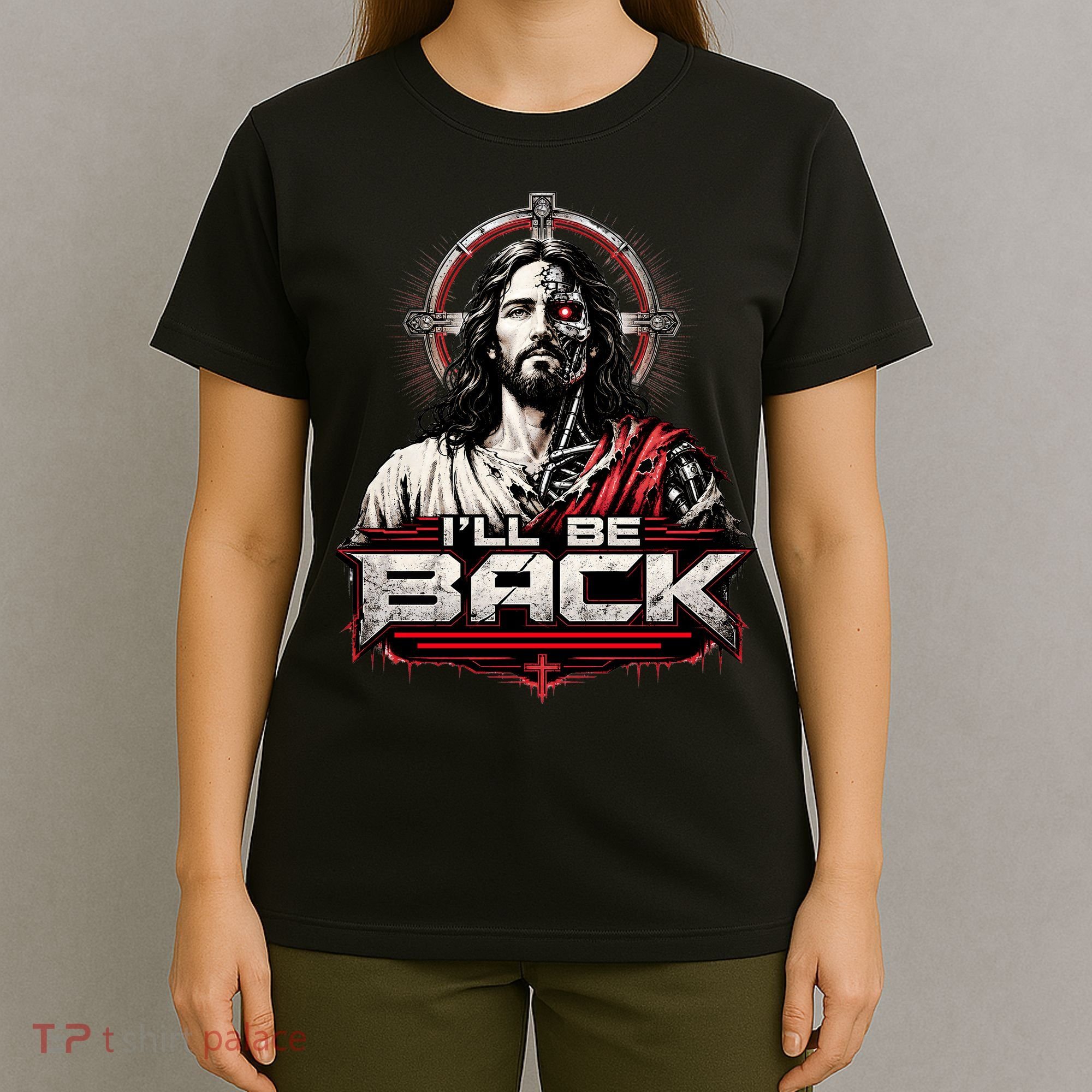 I’ll Be Back Cyber Jesus T-Shirt